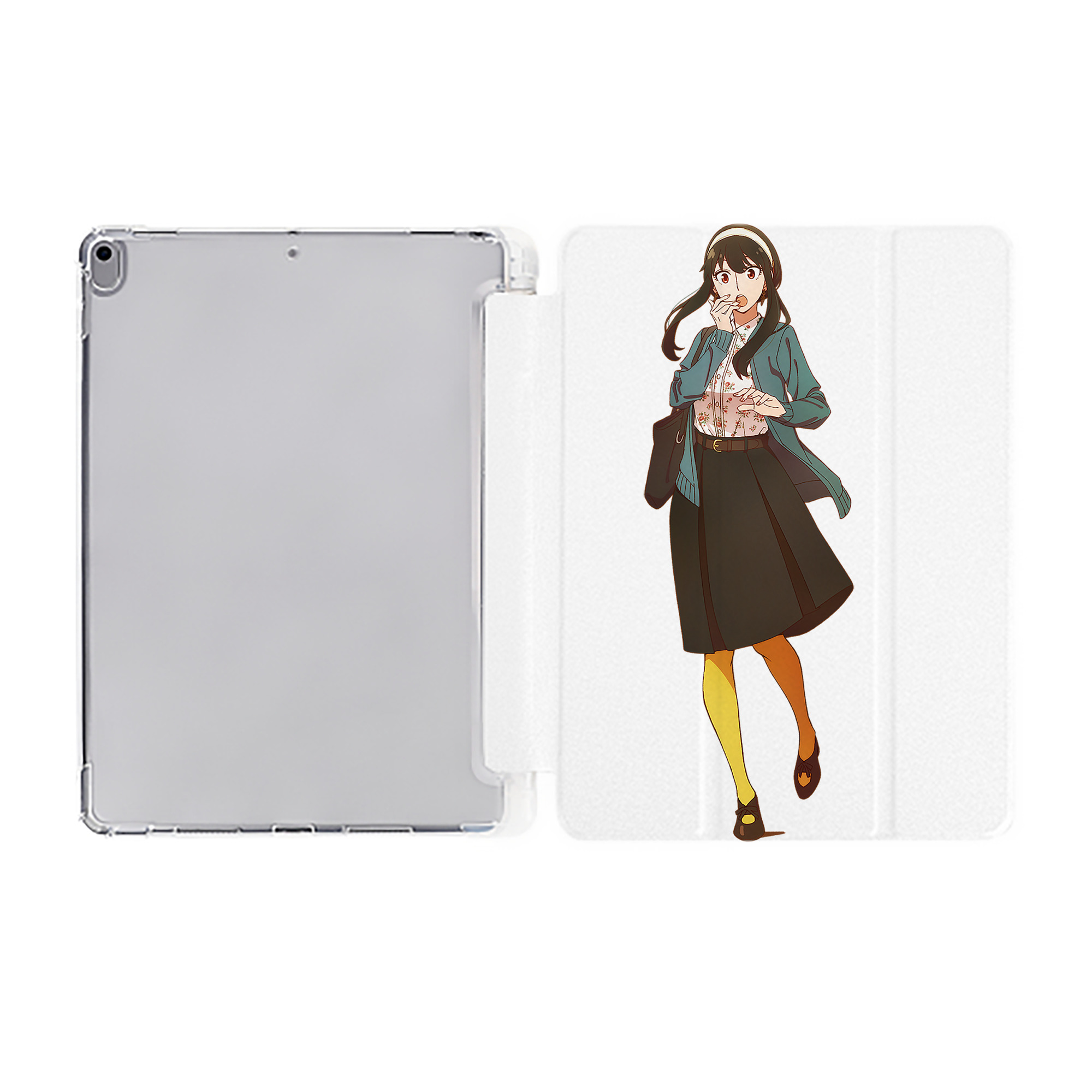 （画像用） SPY×FAMILY间谍家家酒 IPad ケース ペン収納付き 三つ折りスタンド PUレザー×シリコン 対応機種9.5/10.5/10.9インチ